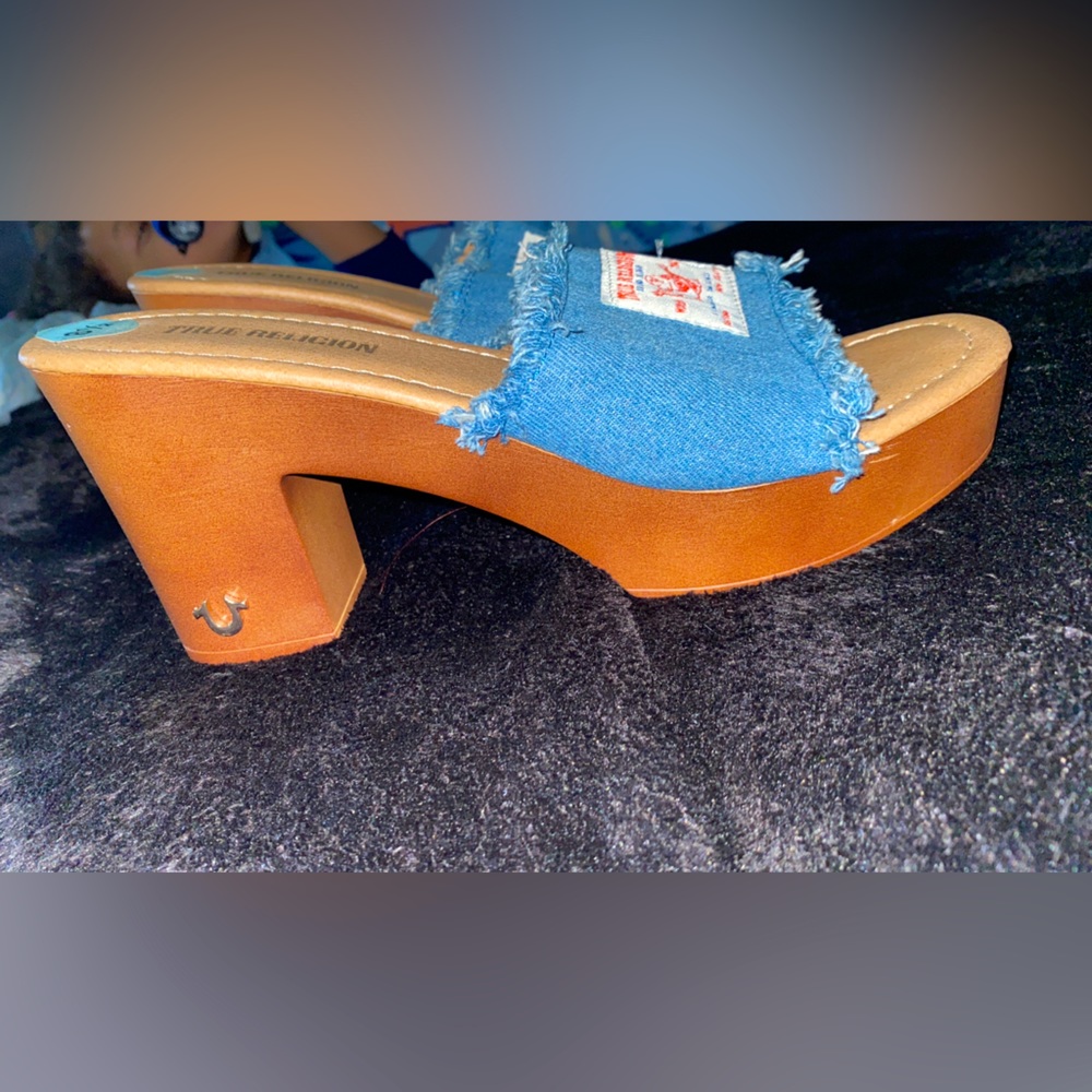 Vintage true religion Demin jean heels